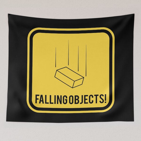 Item preview, Warning sign - Falling Objects designed and sold by Smaragdas.