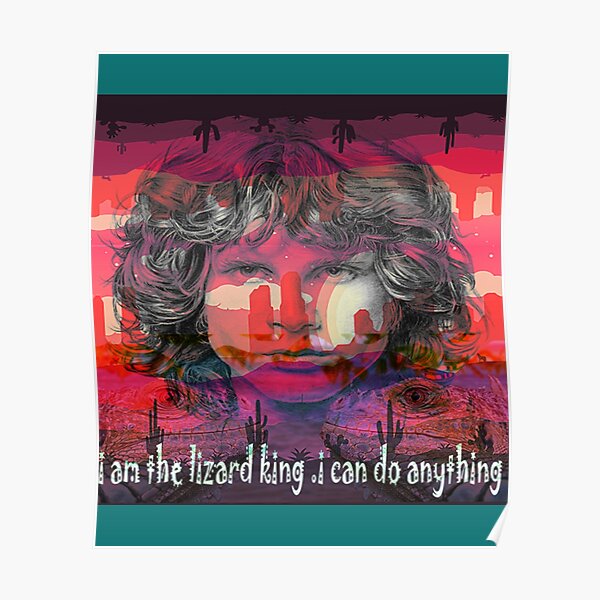 Jim Morrison The Doors The Lizard King Poster By Fireflytee Redbubble