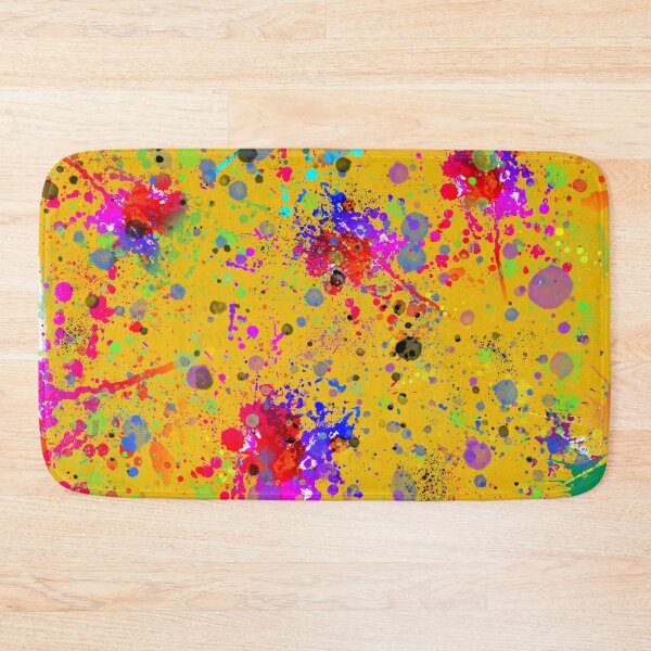Item preview, Yellow Paint Splash Abstract Art designed and sold by Mangumba.