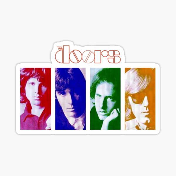 "The Doors Band The Doors Band Two" Sticker for Sale by FireFlyTee