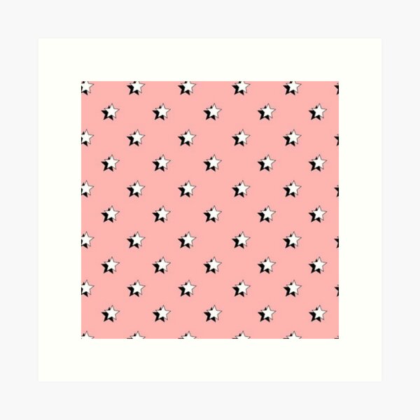 Aesthetic Vsco Pink White Pattern Art Print