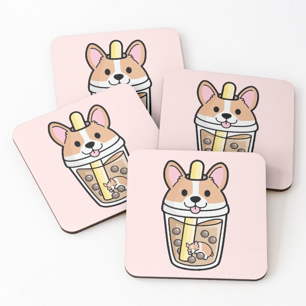 Item preview, Kawaii Corgi Bubble Tea  designed and sold by SuperrSunday.