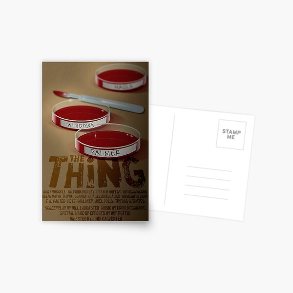 The Thing 1982 horror movie classic Postcard