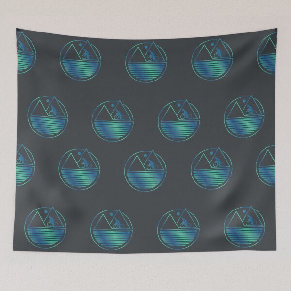 Item preview, Green Blue Sunset Mountain Ride designed and sold by RabeDesigns.