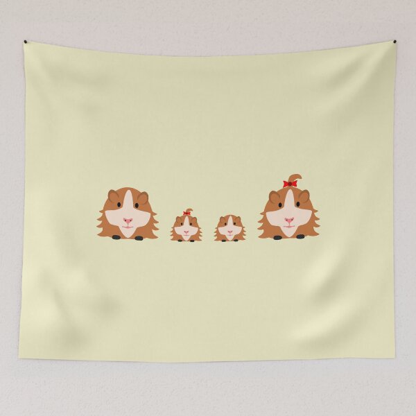 Item preview, Guinea Pig Long Haired Caramel Family designed and sold by WoldsLincs.