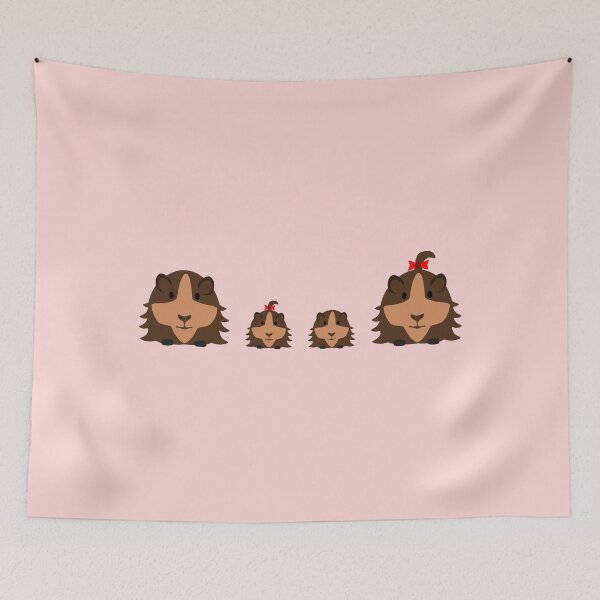 Item preview, Guinea Pig Long Haired Brown Family designed and sold by WoldsLincs.
