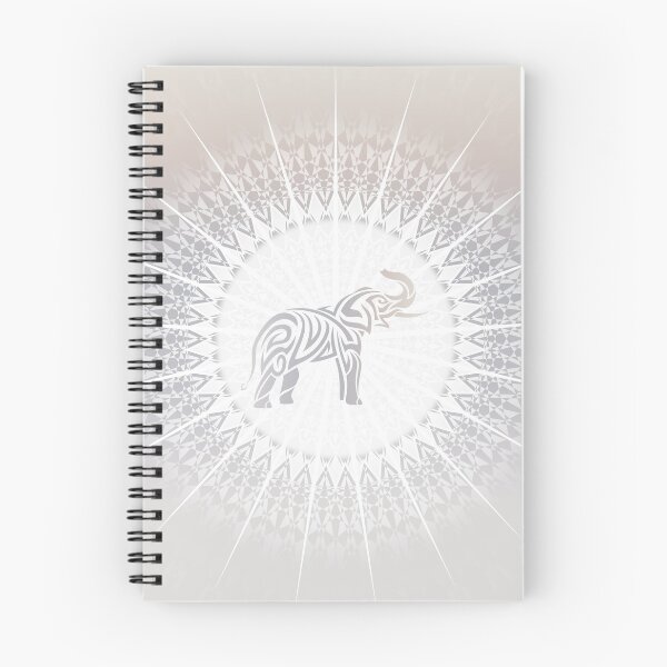 Item preview, Taupe Gray White Elephant Mandala designed and sold by Nina Baydur.