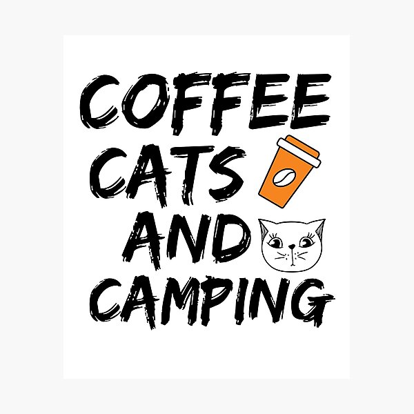 Item preview, Motivado por los gatos y el camping designed and sold by CoffeeLicious97.