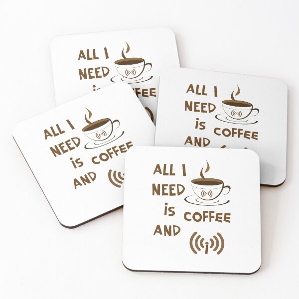 Item preview, All I need is Coffee and WIFI - (+ View this design on 75+ products) designed and sold by Julien Hebbrecht.