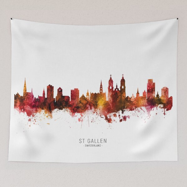 Item preview, St Gallen Switzerland Skyline designed and sold by ArtPrints.