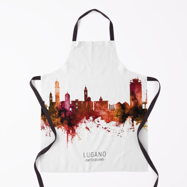Item preview, Lugano Switzerland Skyline designed and sold by ArtPrints.