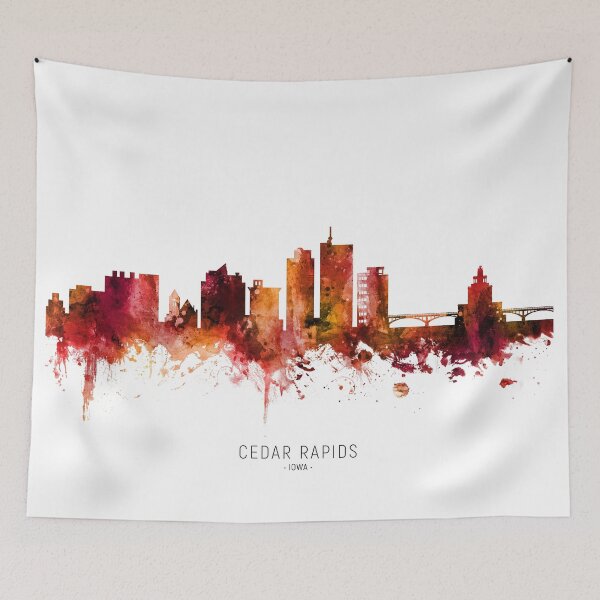 Item preview, Cedar Rapids Iowa Skyline designed and sold by ArtPrints.