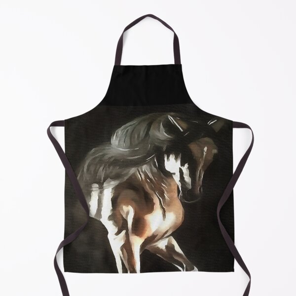 Item preview, Horse In Flaxen Chestnut Brown On Black designed and sold by taiche.