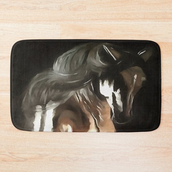 Item preview, Horse In Flaxen Chestnut Brown On Black designed and sold by taiche.