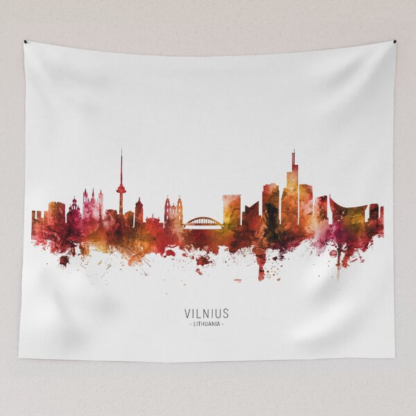Item preview, Vilnius Lithuania Skyline designed and sold by ArtPrints.