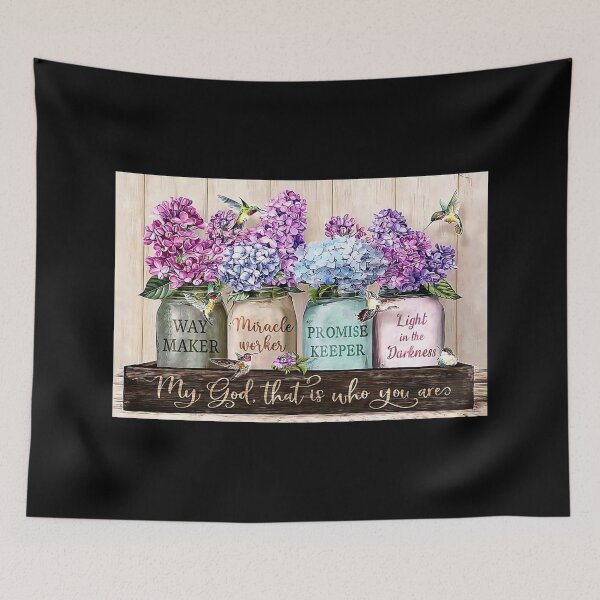 Item preview, My God, That Is Who You Are Way Maker - Purple Waymaker Flowers And hummingbird designed and sold by hippololocc.