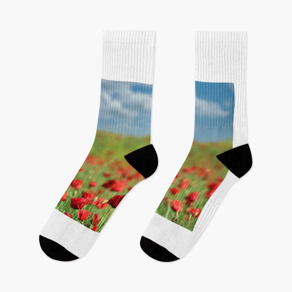 Item preview, poppies flower meadow landscape in spring season designed and sold by goceris.