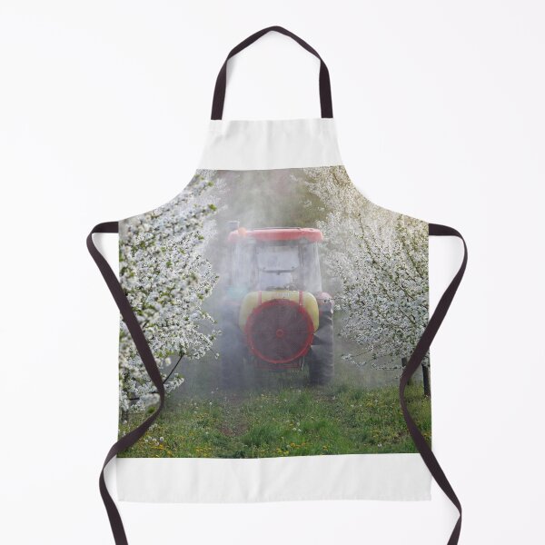Item preview, tractor sprays insecticide in cherry orchard springtime designed and sold by goceris.