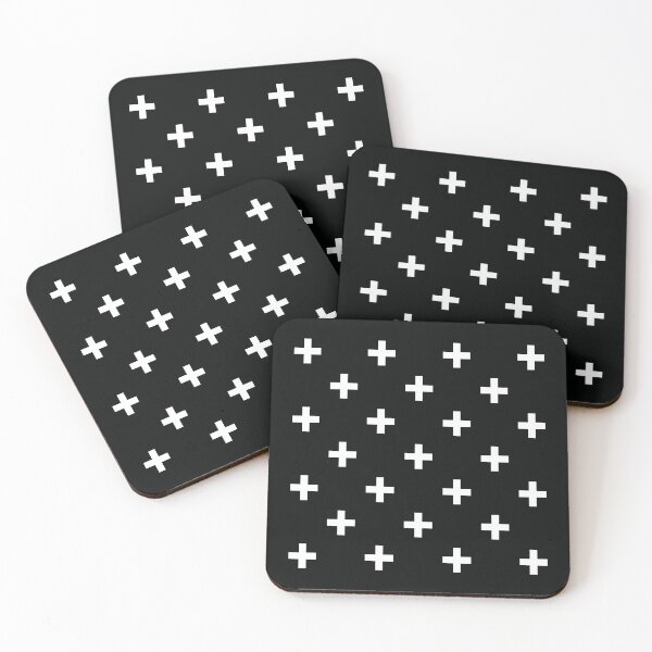 Item preview, Black and White Swiss Cross Pattern designed and sold by thelustrous.