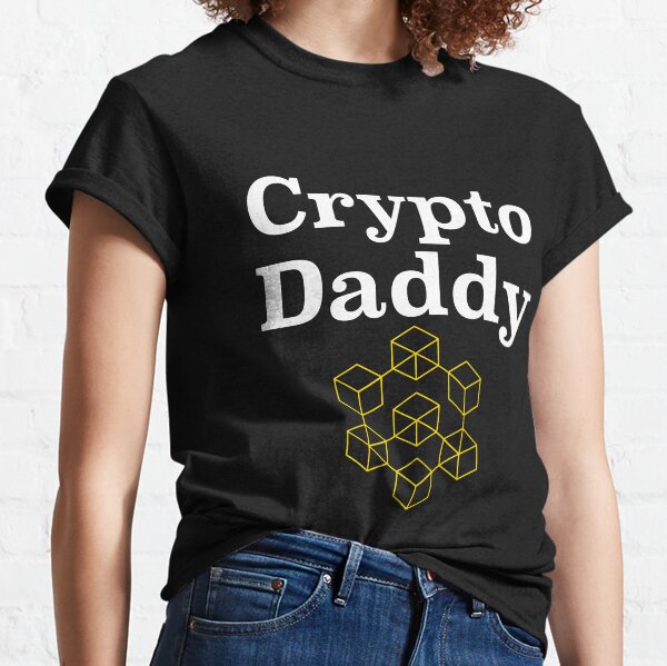 Crypto Daddy Crypto Currency Father Bitcoin Geek T-shirt classique