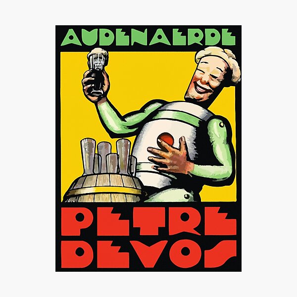 Item preview, 1930s Audenaerde Petre-Devos Belgian Beer advert retro style designed and sold by aapshop.