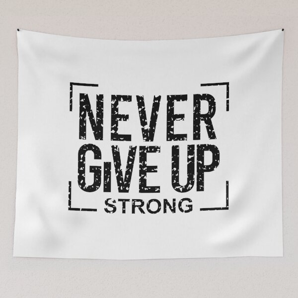 Item preview, Never give up | motivation , inspiration and positive typography in black and white designed and sold by K-Klub.