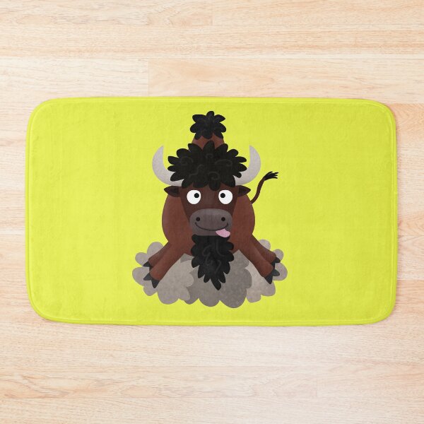 Item preview, Funny buffalo bison cartoon illustration designed and sold by FrogFactory.
