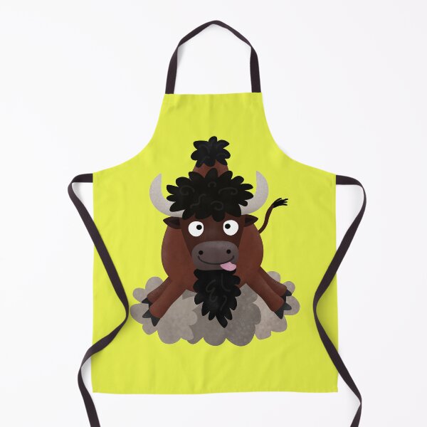 Item preview, Funny buffalo bison cartoon illustration designed and sold by FrogFactory.