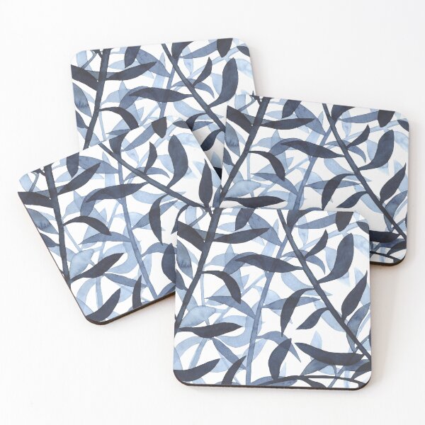 Item preview, Jungle of Tendril Plants in Blue  designed and sold by nabeArtist.