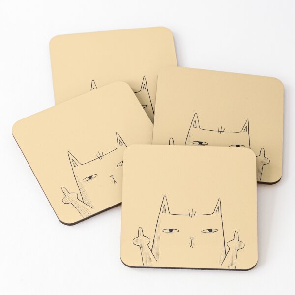 Item preview, Middle Finger Cute Cat designed and sold by AwesomeProject.