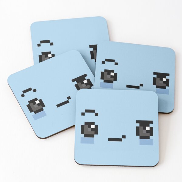 Item preview, Confident blue eyebrow smiley emoji designed and sold by Cocodek.