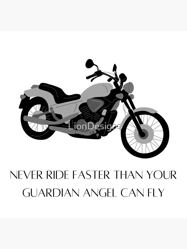 Portachiavi Tessuto "Never Ride Faster Than Your Guardian Angel Can Fly - Foto 2