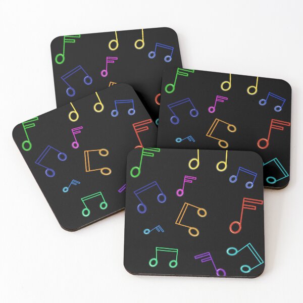 Item preview, Neon Music Note Pattern designed and sold by InsomniacLamb.