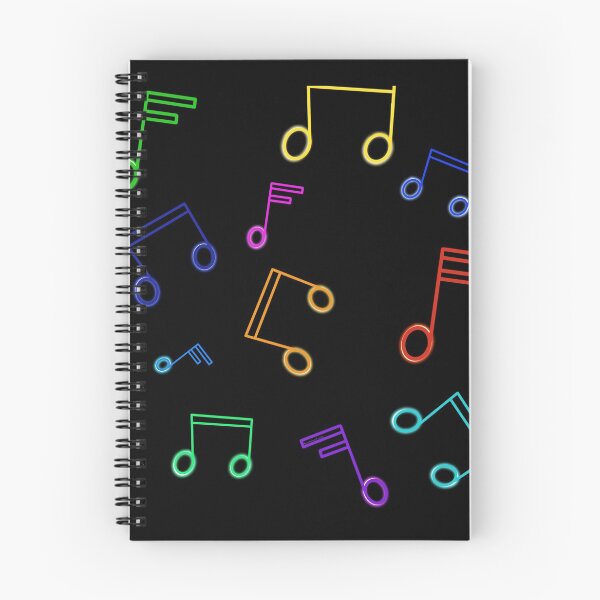 Item preview, Neon Music Note Pattern designed and sold by InsomniacLamb.