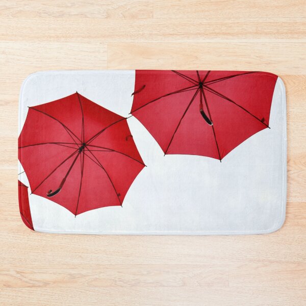 Item preview, Red umbrellas hanging in the air designed and sold by Michaelerch.