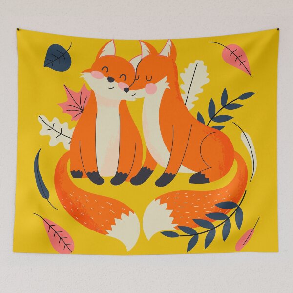 Item preview, The Cuddling Foxes designed and sold by Animal Gifts For Animal Lovers.