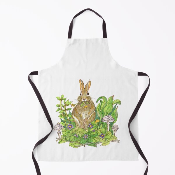Item preview, Bunny Eating Dandelions in Wildflower Patch designed and sold by Stephanie Sipp.