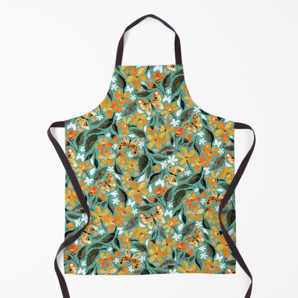 Item preview, Warm Orange and Teal Watercolor Butterfly Floral designed and sold by micklyn.