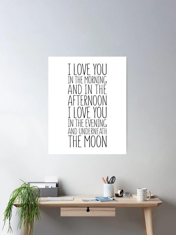 I Love You In The Morning Banner - Cotton Canvas Wall Hanging Sign, Natural Beige, Nursery Or Room Decor Gift - View #7