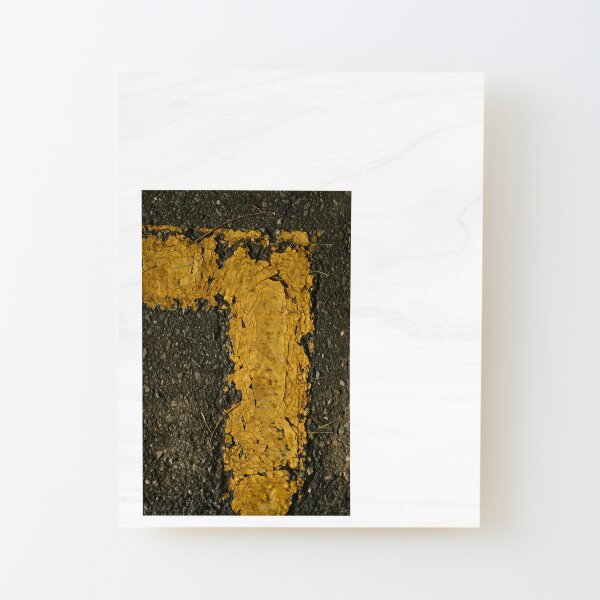 Park Behind the Yellow Lines Wood Mounted Print