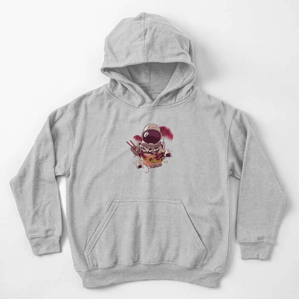 Funny Ramen Lover Gift - Noodles Astronaut, Kawaii Japanese Gift - Noodle Kids Pullover Hoodie