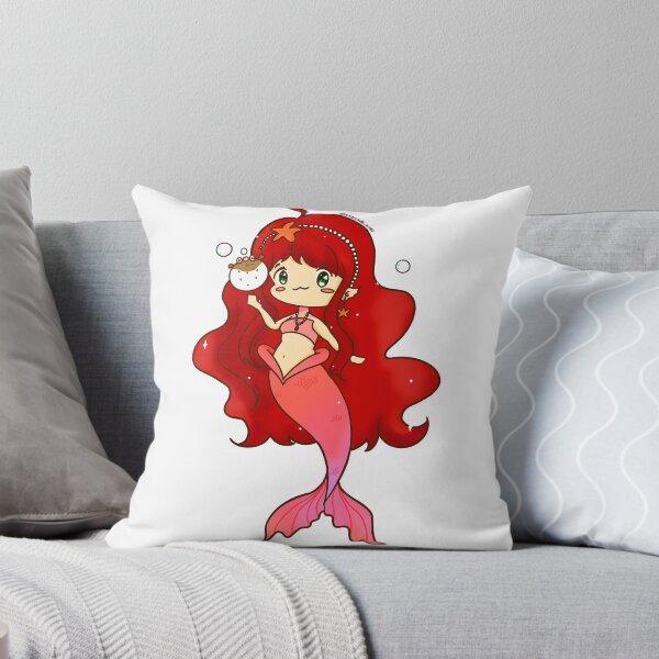 Item preview, Mermaid with puffer fish designed and sold by Avocado-artz.