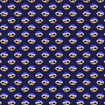 Artwork thumbnail, Blue Koopa Shell Pattern by SaradaBoru