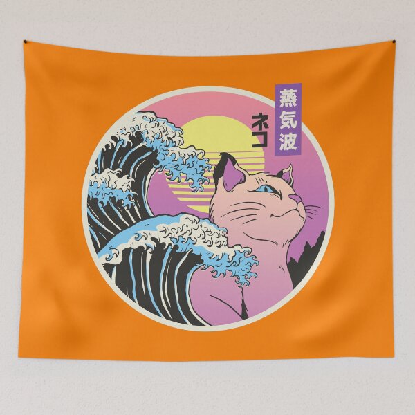 Item preview, Vaporwave Cat designed and sold by Animal Gifts For Animal Lovers.