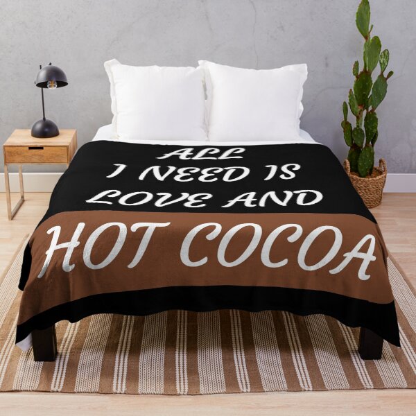 Item preview, All I Need Is Love And Hot Cocoa [Black Version] designed and sold by HeyFellowKids.
