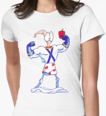 earthworm jim Women's Fitted T-Shirt