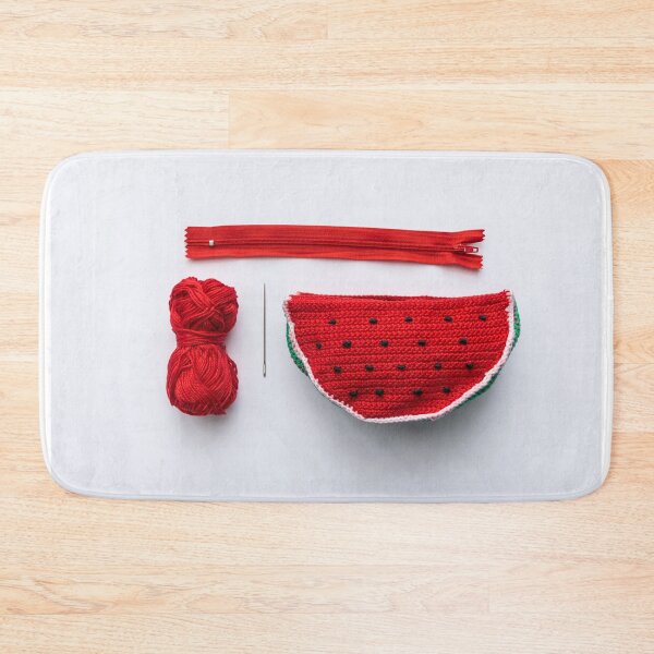 Item preview, Crochet Watermelon zipper bag design designed and sold by Anyarnia.