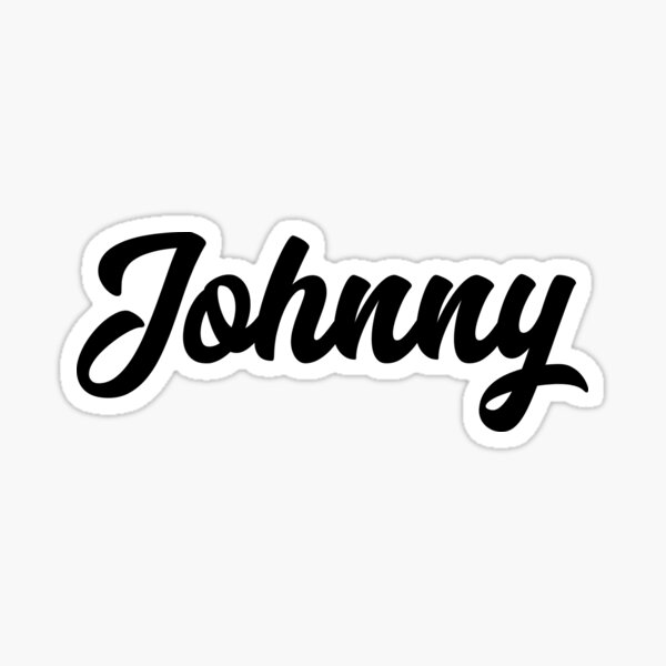 johnny-custom-text-birthday-name-sticker-for-sale-by-frank095-redbubble