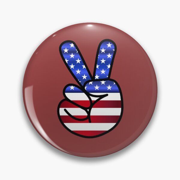 Item preview, Peace Sign with American Flag Hippie Patriotic Unisex Merch designed and sold by Teez-Me.