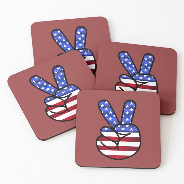Item preview, Peace Sign with American Flag Hippie Patriotic Unisex Merch designed and sold by Teez-Me.